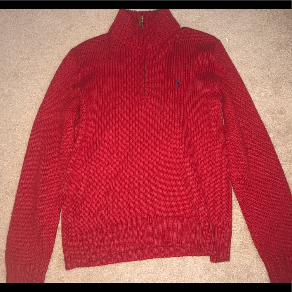 polo half zip sweater